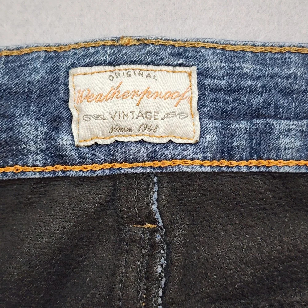 Weatherproof Vintage Fleece Lined Jeans Men's 32x32 Regular Fit Distressed Blue